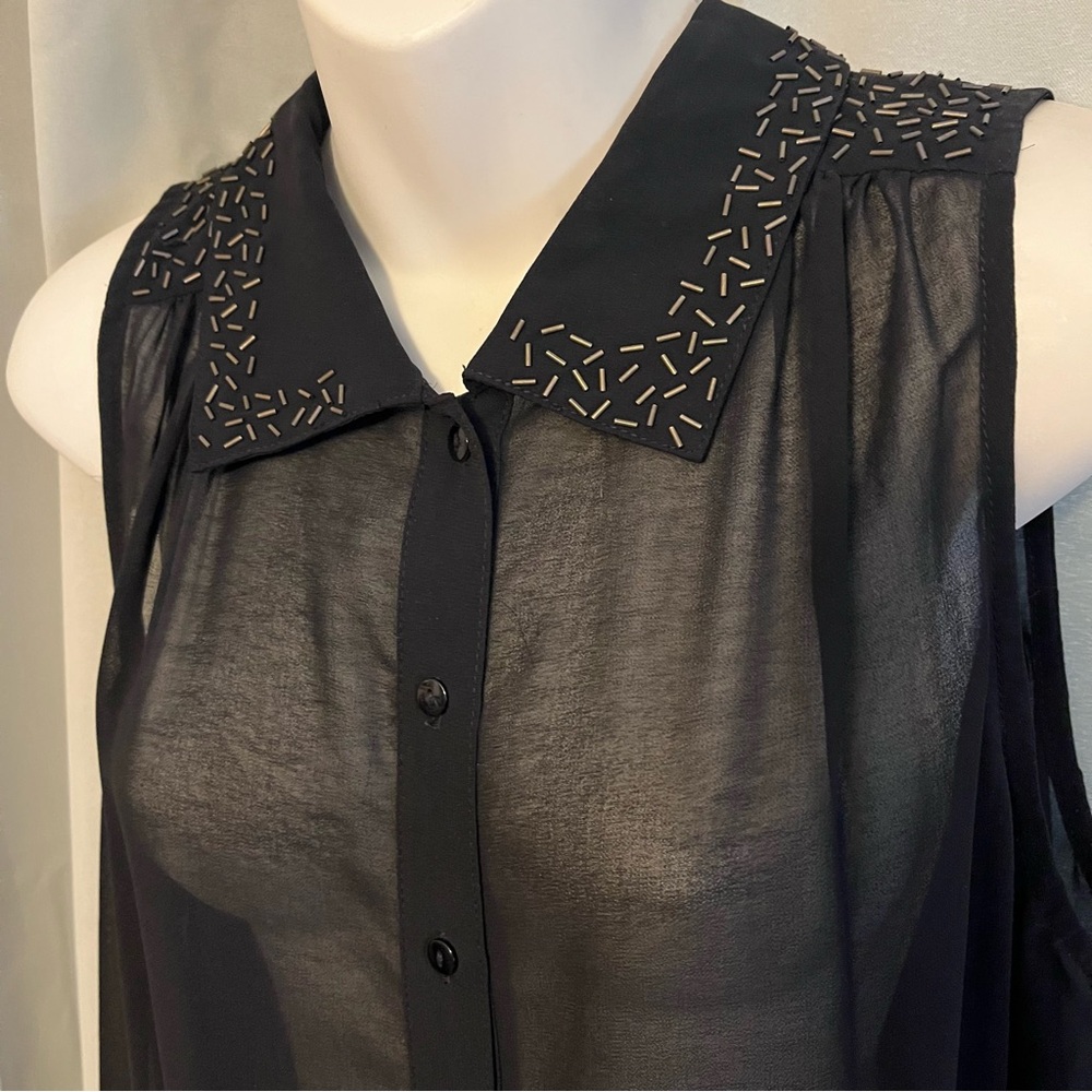💫 Sheer black vintage top
